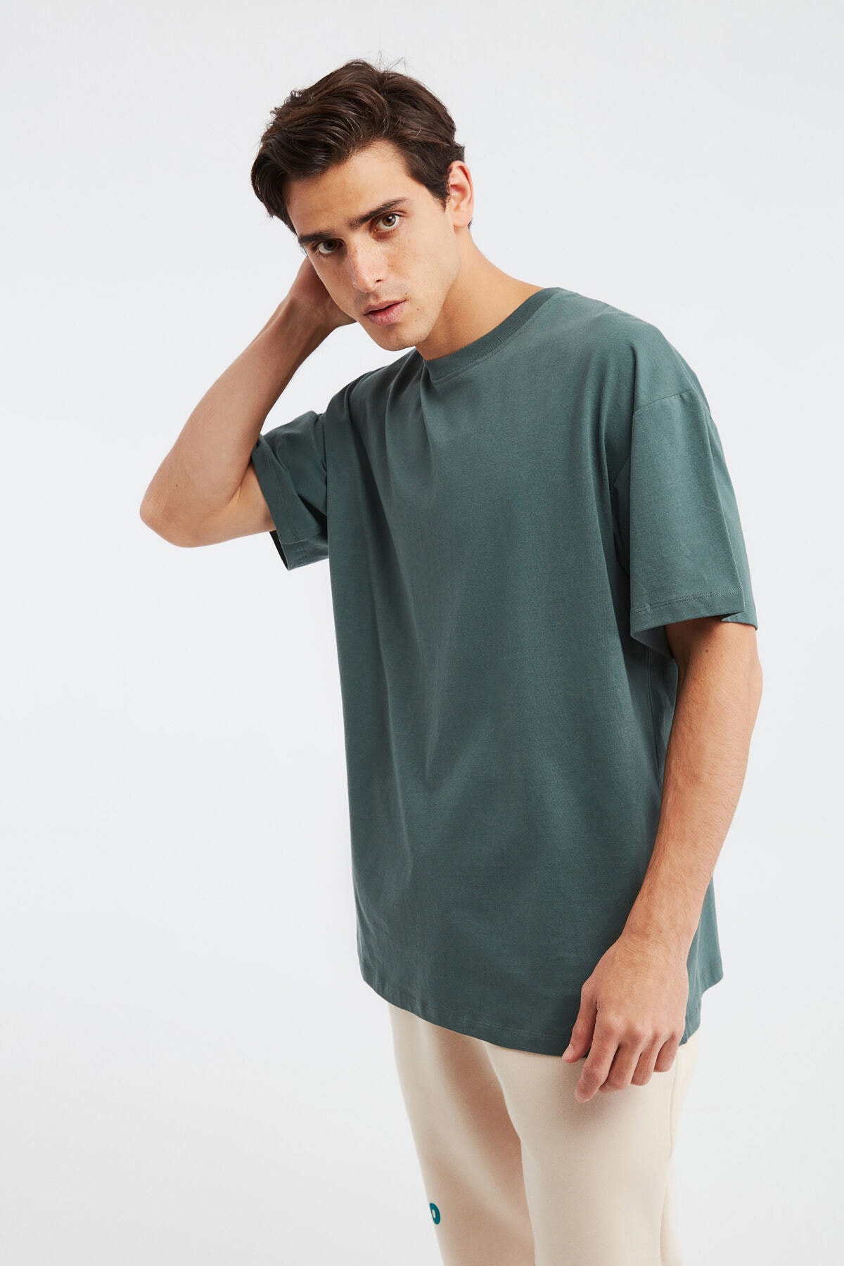 Jett Oversize Koyu Yeşil T-shirt