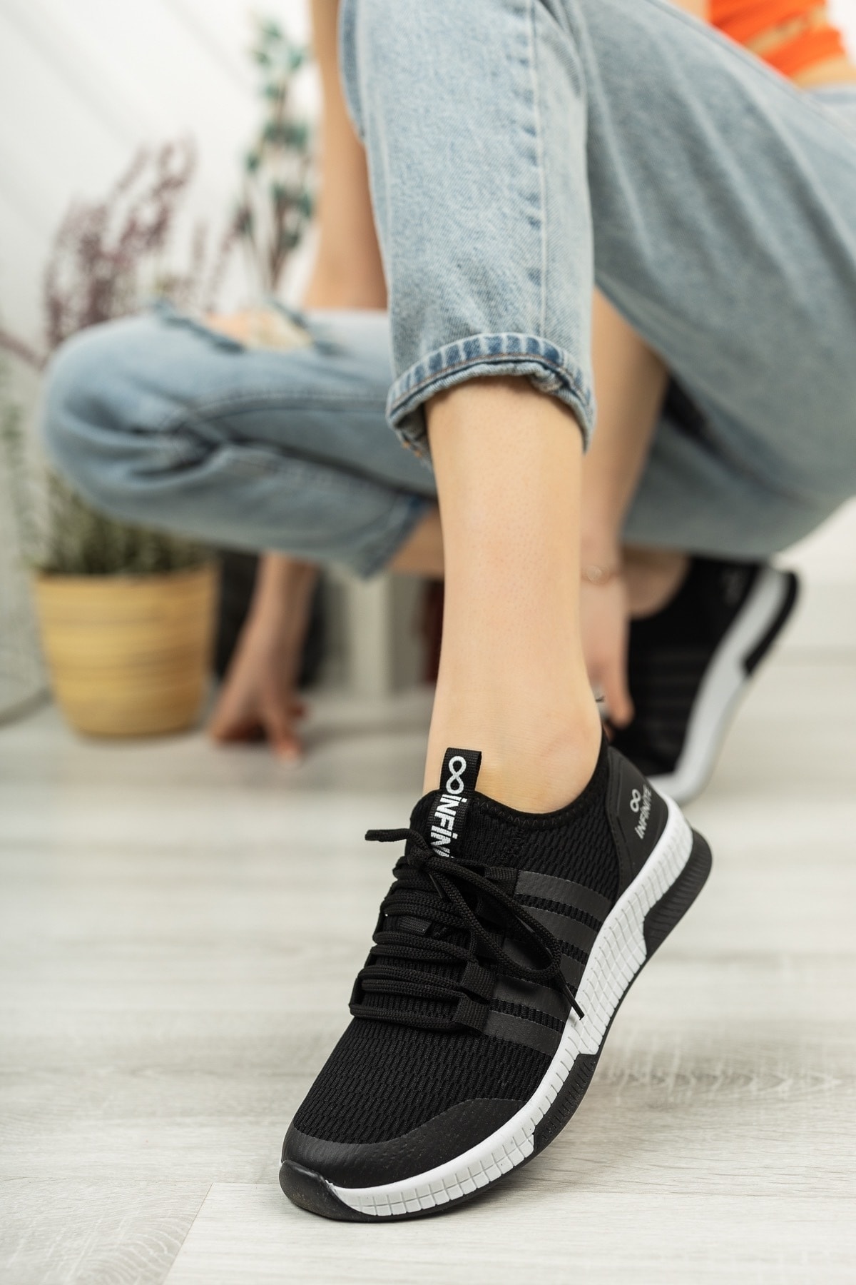 Siyah - Unisex Yazlık Sneaker Ayakkabı